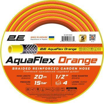 Шланг 2Е AquaFlex Orange 1/2" 20м (2E-GHE12OE20) 2E-GHE12OE20 фото