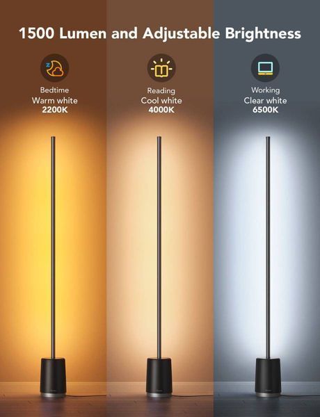 Торшер умный Govee H6072 Lyra, 1500Lm, RGBICWW, WI-FI/Bluetooth, серый (H6072382) H6072382 фото