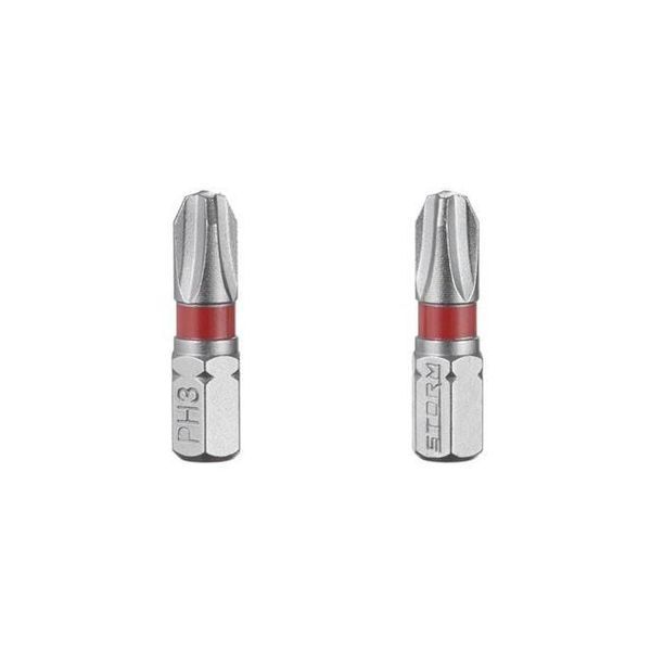Комплект отверточних насадок PH3 1/4 "* 25мм, S2, уп. 2 од., STORM INTERTOOL VT-0219 VT-0219 фото