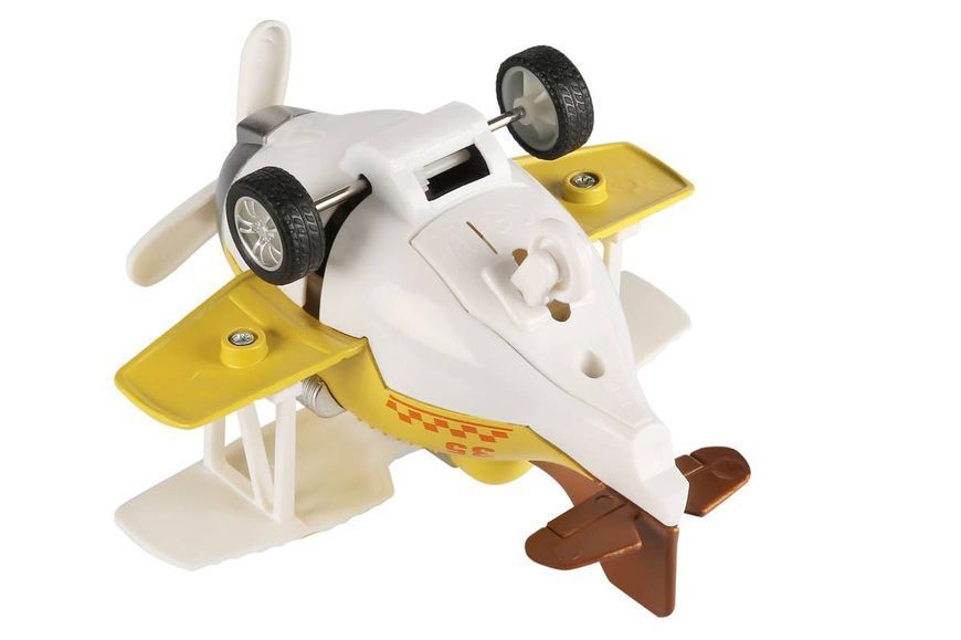 Літак металевий інерційний Same Toy Aircraft жовтий зі світлом і музикою (SY8015Ut-1) SY8015Ut-1 фото