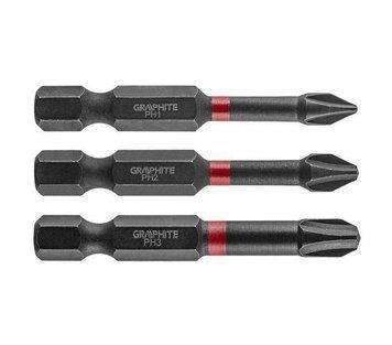 Біти ударні GRAPHITE PH1/2/3 x 50 мм, 3 шт. 56H543 фото