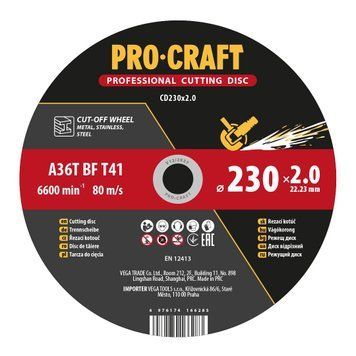Диск отрезной Procraft CD230x2.0 230 мм 2,0 мм 22,2 мм PC-023020 фото