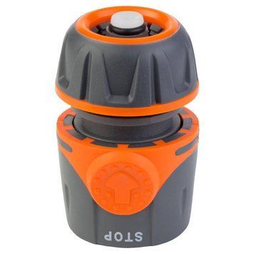 Конектор 1/2" швидкознімний для шланга 1/2" аквастоп (ABS+TPR) FLORA (5015494) SG-5015494 фото
