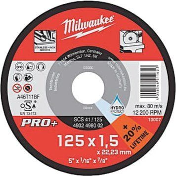 Диск відрізний Milwaukee Pro+ SCS41 по металу, 125х1.5х22.2мм 4932498002 фото