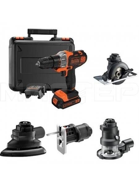 Багатофункціональний інструмент Black&Decker MT218KB 18V, 20.9Нм, Li-ion, 2 ак. MT218KB фото