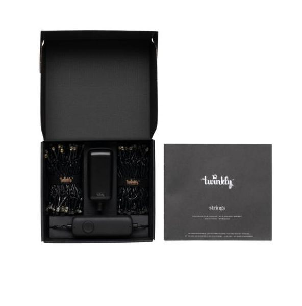 Smart LED Гірлянда Twinkly Strings AWW 400, Gen II, IP44, довжина 32м, кабель чорний TWS400GOP-BEU фото