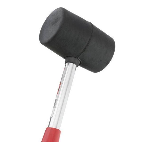 Киянка гумова 340г. чорна гума,металева ручка INTERTOOL HT-0229 HT-0229 фото