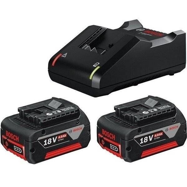 Набор аккумуляторов + зарядное устройство для Bosch GBA 18В 2х4.0Aч, ЗУ GAL 18V-40 (1.600.A01.9S0) 1.600.A01.9S0 фото