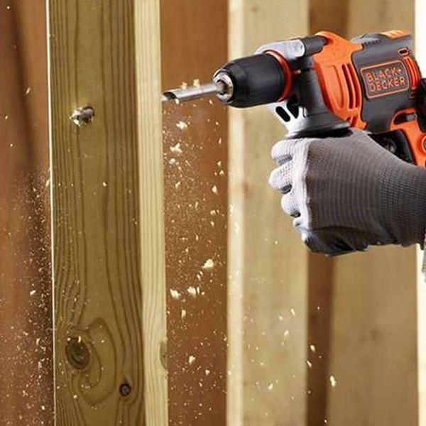 Дриль мережевий ударний BLACK+DECKER BEH550K BEH550K фото