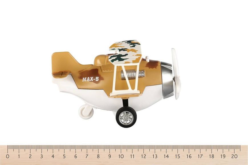 Літак металевий інерційний Same Toy Aircraft коричневий зі світлом і музикою (SY8015Ut-3) SY8015Ut-3 фото