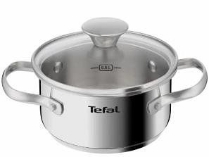 Кастрюля Tefal Minis с крышкой, 1 л, нержавеющая сталь, стекло H8743155 фото