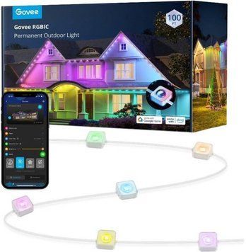 Гірлянда Smart LED Govee H705A Permanent Outdoor Lights RGB, IP67, 30м, прозорий кабель (H705A3D1) H705A3D1 фото