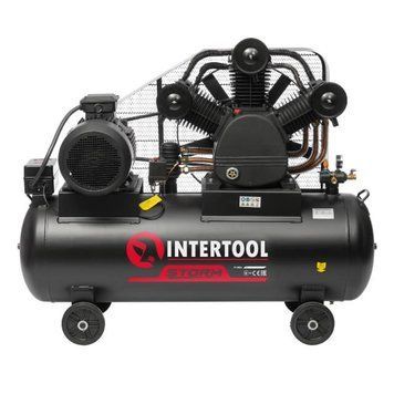 Компресор, 300 л, 15,0 кВт, 380 В, 10 атм, 2000 л/хв, 3 циліндри INTERTOOL PT-0052 PT-0052 фото