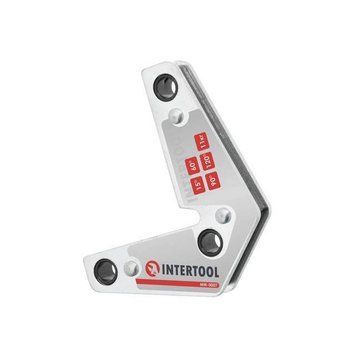 Кутник магнітний для зварювання, 15&deg;, 60&deg;, 90&deg;, 120&deg;, 11 кг, 75&times;85 мм INTERTOOL MW-0007 MW-0007 фото