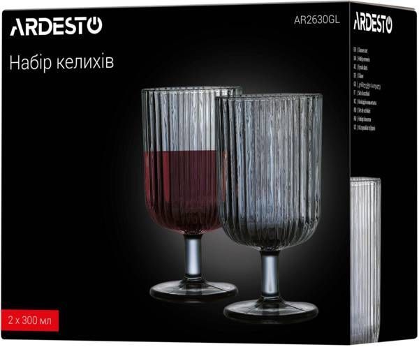 Набор бокалов Ardesto Graphite 2 шт., 300 мл (AR2630GL) AR2630GL фото