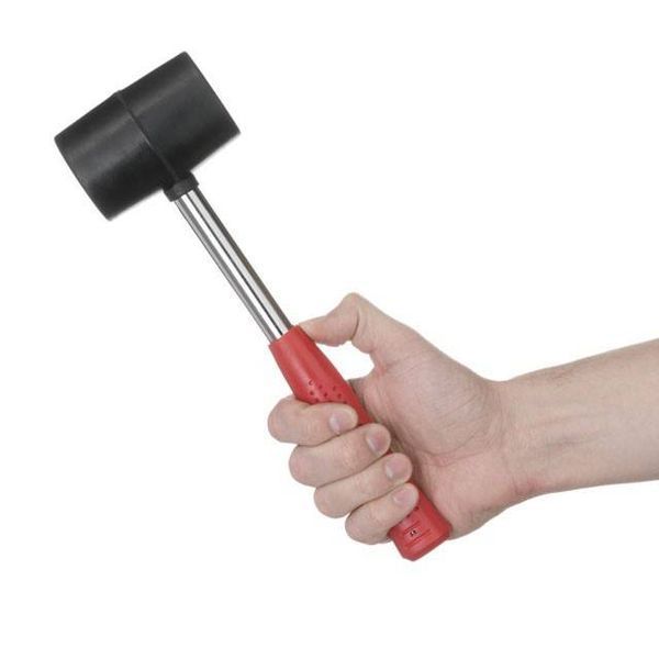 Киевлянка резиновая 450г, 65 мм, черная резина, металлическая ручка INTERTOOL HT-0231 HT-0231 фото