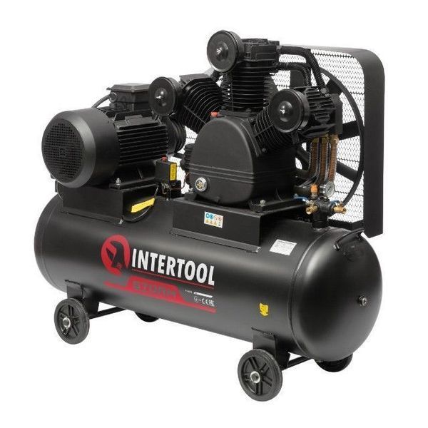 Компресор, 300 л, 15,0 кВт, 380 В, 10 атм, 2000 л/хв, 3 циліндри INTERTOOL PT-0052 PT-0052 фото