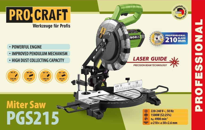 Торцювальна пила Procraft PGS215 PC-000215 фото