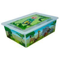 Контейнер з кришкою Qutu LIGHT BOX с/к ZOO 25 л LIGHT BOX с/к ZOO 25л. фото