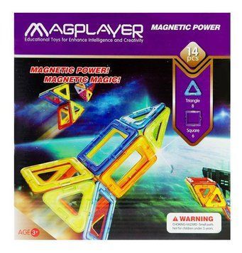 Конструктор Magplayer магнітний набір 14ел MPB-14 фото