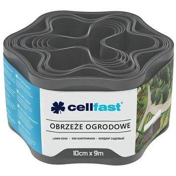 Лента газонная Cellfast, бордюрная, волнистая, 10см x 9м, графит (30-051) 30-051 фото