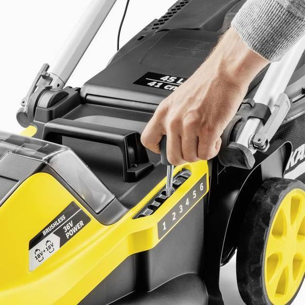 Газонокосилка аккумуляторная Karcher LMO 5-18 Dual + Аккумулятор + Зарядное устройство (1.445-430.0) 1.445-430.0 фото