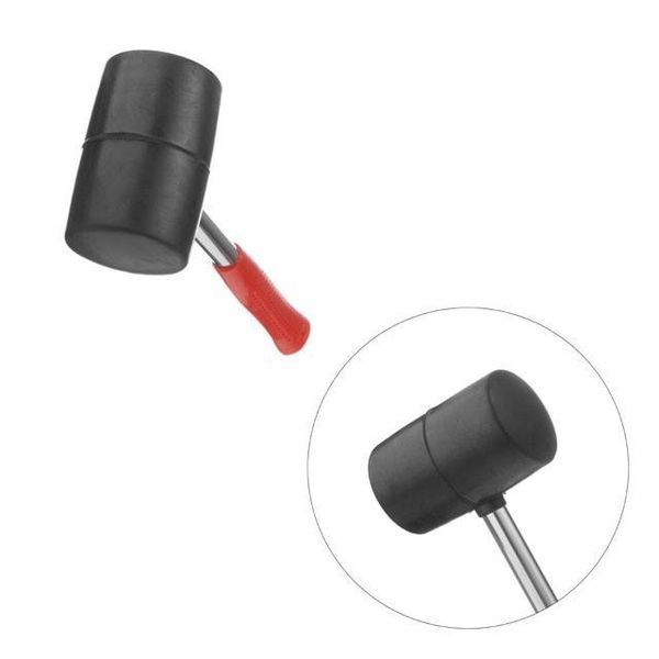 Киянка гумова 680г.80 мм,чорна гума,металева ручка INTERTOOL HT-0232 HT-0232 фото