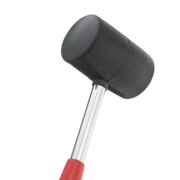 Киянка гумова 680г.80 мм,чорна гума,металева ручка INTERTOOL HT-0232 HT-0232 фото