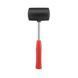 Киянка гумова 680г.80 мм,чорна гума,металева ручка INTERTOOL HT-0232 HT-0232 фото 1