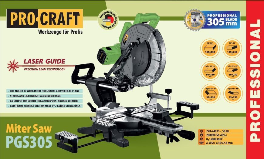 Торцювальна пила Procraft PGS305 PC-000305 фото
