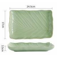 Блюдо Limited Edition LEAF GREEN GOLD /24.5х17 см /прямок. (B010791) B010791 фото