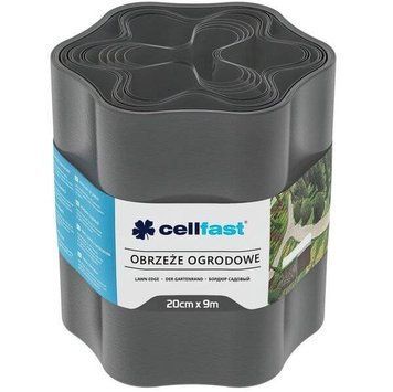 Лента газонная Cellfast, бордюрная, волнистая, 20см x 9м, графит (30-053) 30-053 фото