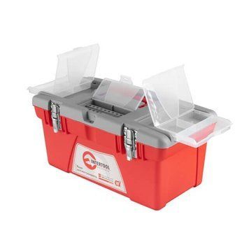 Ящик для інструменту з металевими замками, 18" 480*250*230 мм INTERTOOL BX-0518 BX-0518 фото