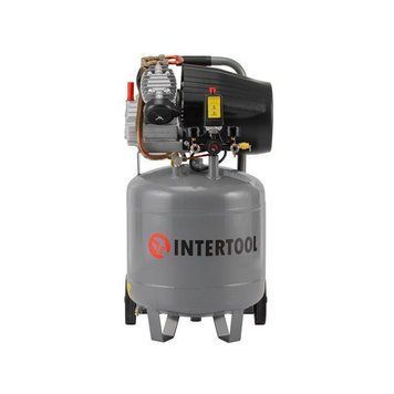 Компресор 80л, вертикальний, 2.2 кВт, 220 В, 8 aтм, 354 л/хв. 2 циліндри INTERTOOL PT-0018 PT-0018 фото