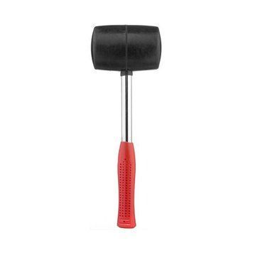 Киянка гумова 900г.90 мм,чорна гума,металева ручка INTERTOOL HT-0233 HT-0233 фото