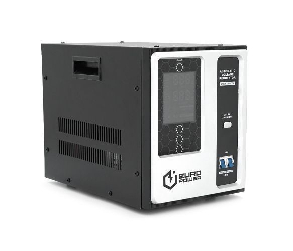 Стабілізатор напруги релейний Europower EQVR-3000VA LCD, 2400W, AC 100V-260V, 50Hz/60Hz, aluninum, &le;50dB, 4100x270x330mm, 8kg, Q1 46106 фото
