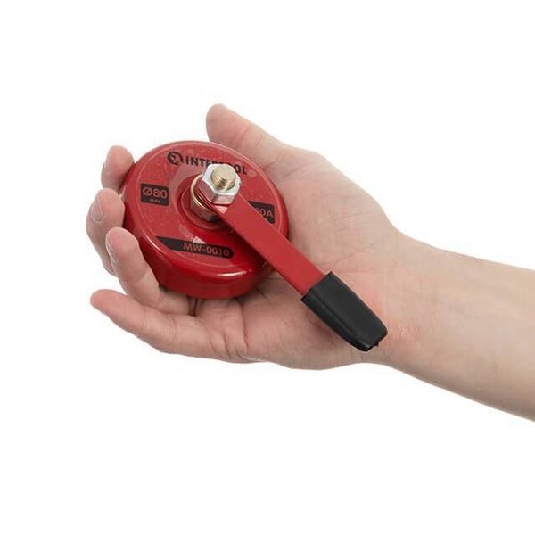Контакт магнитный с рукояткой &Oslash;80 мм 500 А INTERTOOL MW-0010 MW-0010 фото