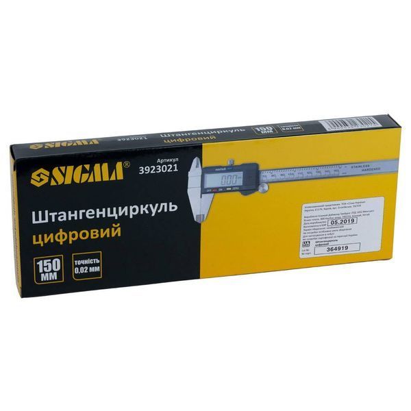 Штангенциркуль цифровий SIGMA (3923021) SG-3923021 фото