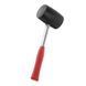 Киянка гумова 900г.90 мм,чорна гума,металева ручка INTERTOOL HT-0233 HT-0233 фото 2