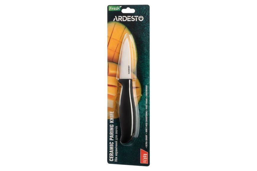 Нож керамический для овощей Ardesto Fresh 18.5 см черный (AR2118CB) AR2118CB фото