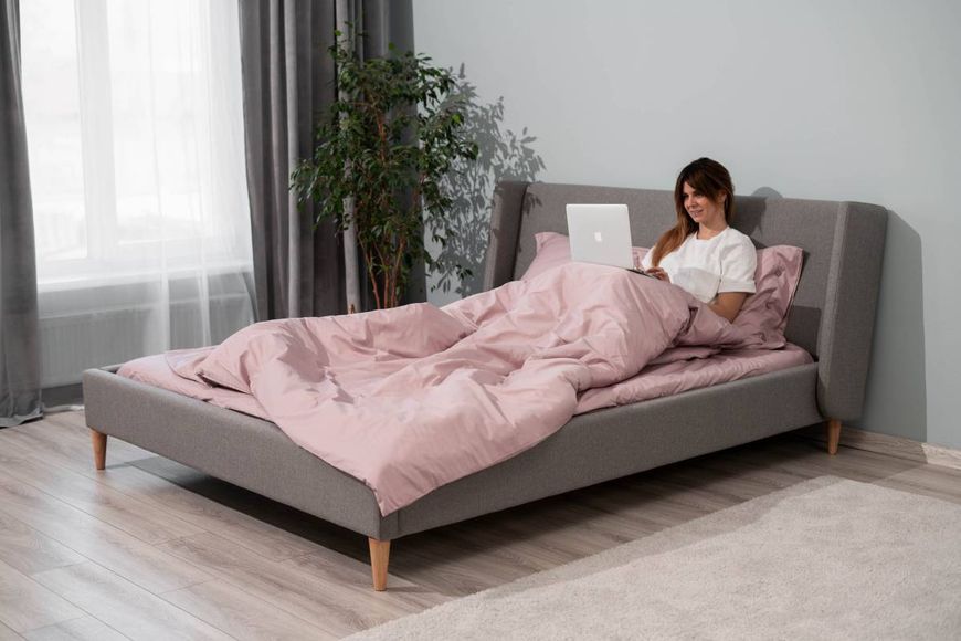 КПБ 1,5сп Ardesto Mix&Match, пододеяльник 160х220см, простыня 180х240см, наволочки (2) 50х70см, 100% хлопок, сатин, пудра ART1622SP фото