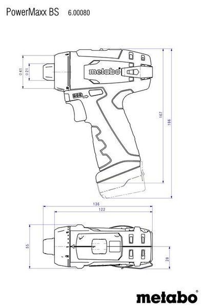 Акумуляторний шуруповерт Metabo PowerMaxx BS Basic 600080500 фото