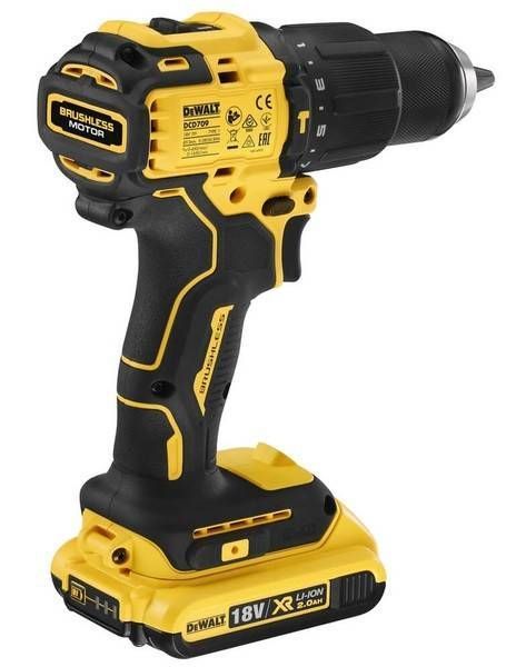 Дрель-шуруповерт аккумуляторная безщеточная ударная DeWALT DCD709D2T DCD709D2T фото