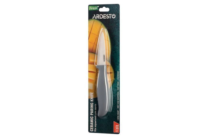 Нож керамический для овощей Ardesto Fresh 18.5 см серый (AR2118CG) AR2118CG фото