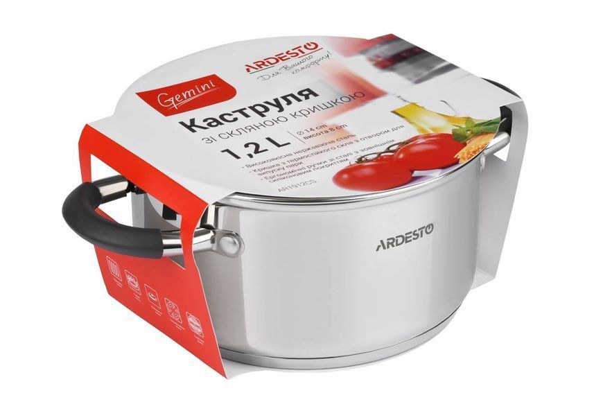 Кастрюля Ardesto Gemini Salerno 1.2 л (AR1912CS) AR1912CS фото