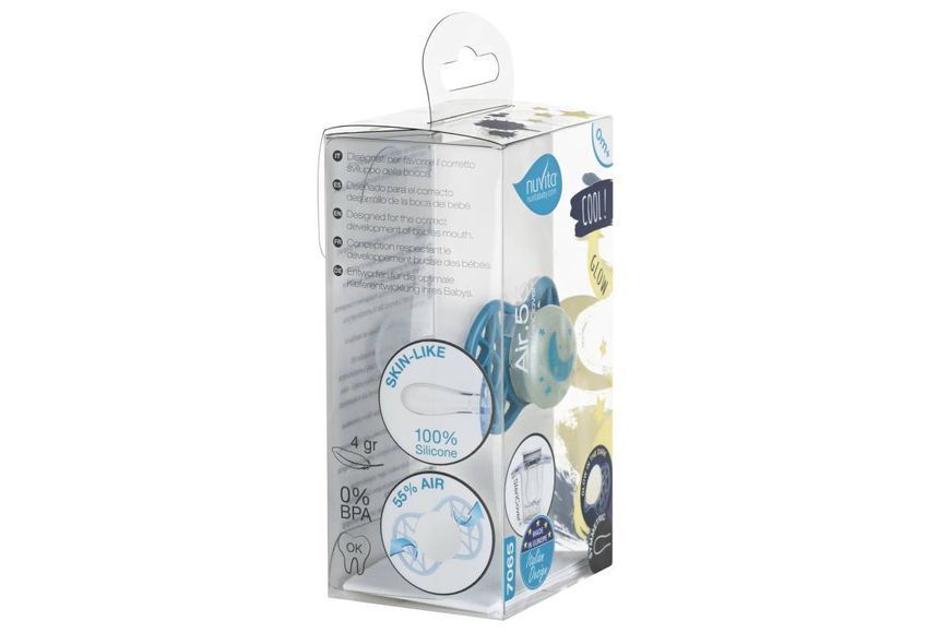 Nuvita Пустышка Air55 Cool 0m+ симметричная (светится в темноте) [NV7065GE] NV7065GE фото
