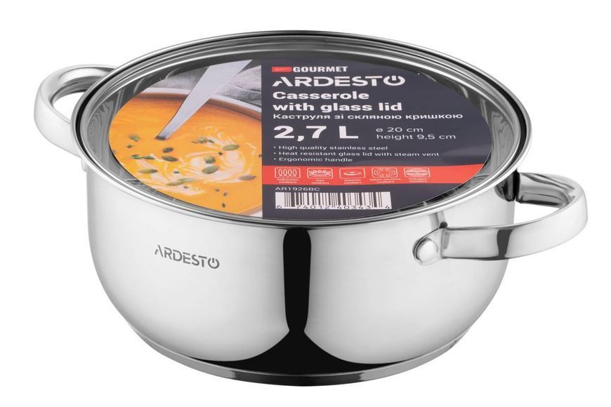 Кастрюля Ardesto Gemini GourmetAosta, 2.7 л, нержавеющая сталь (AR1926BC) AR1926BC фото