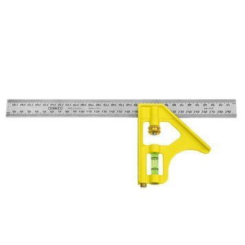 Косинець комбінований довжина лінійки 300 мм STANLEY 2-46-143 2-46-143 фото