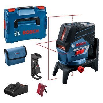 Нівелір лазерний Bosch Professional GCL2-50C+RM2 до 20м, &plusmn;0.3мм/м, 4AAx1.5В, IP54, чохол, мішеннь, кейс, 0.6кг 0.601.066.G03 фото