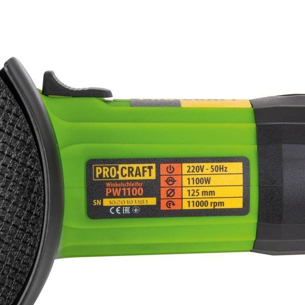 Кутошліфувальна машина Procraft PW1100 125 мм PC-001100 фото